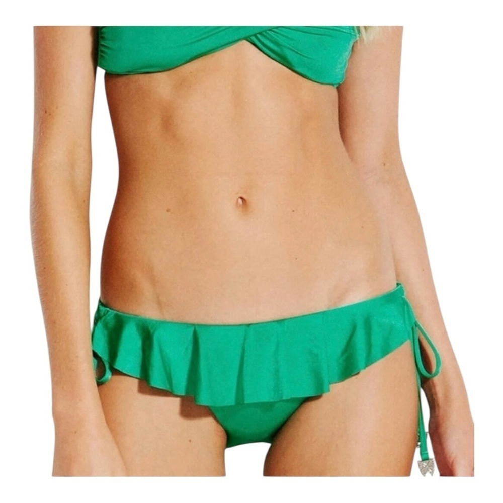 Seafolly Bikini Bottom Shine On Loop Tie Side Hipster in
Evergreen NWT